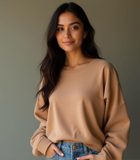 Model wearing modern apparel from Aakriti Living.